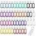 50 Stück Schlüsselanhänger,5 * 2.2cm Beschriftbar Schlüsselanhänger Kunststoff Schlüssel Tags mit ein Box+ Ring Schlüssel Etikett für Koffer Taschen Haustiere Schlüssel (10 Farben)