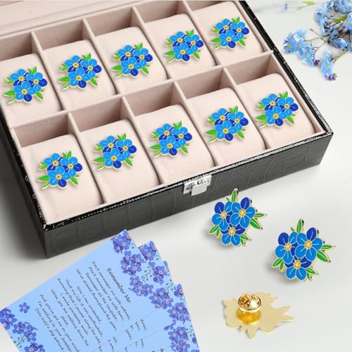 Image of Funeral Favors for Guest Memorial Pins Celebration of Life Decorations Lapel Pin Brooches Poem Cards White Organza Bags Gift Bag for Who Loss Loved One