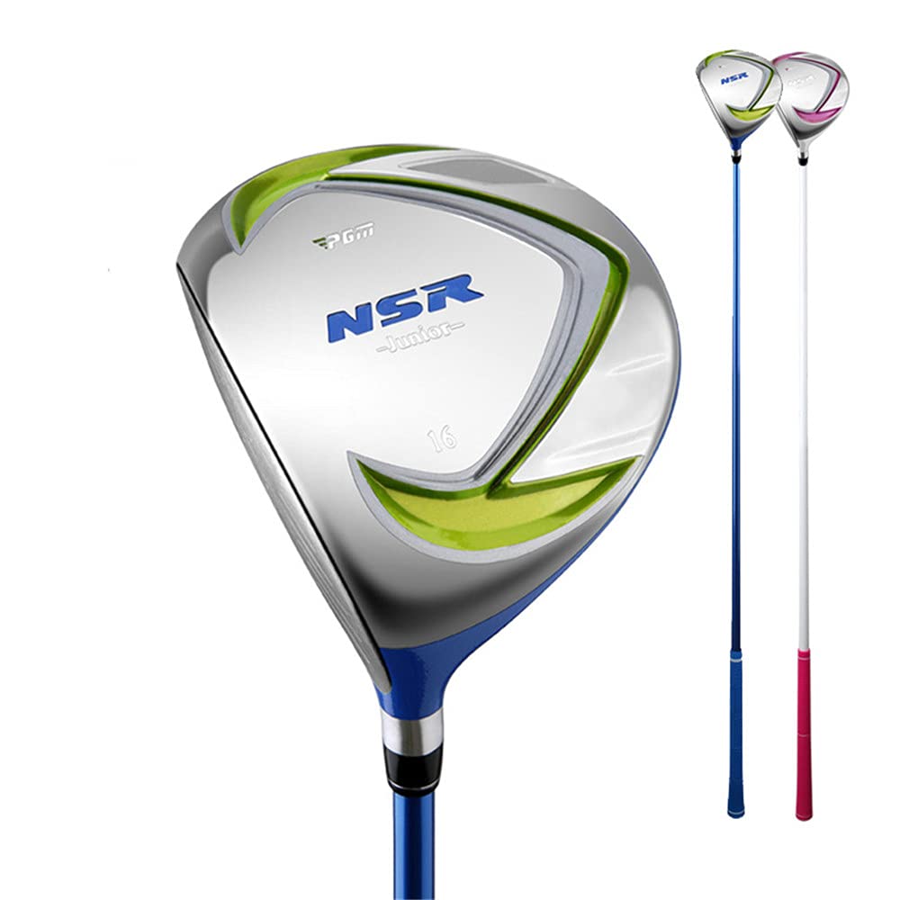 Palo de Golf para niños, Madera 1#, Cabeza de Aluminio Fundido a presión para Zurdos, Eje de Carbono, Edad de 3 a 15 años, Palo de Madera para Conductores para niños (Verde, Hierro, Edad de 5 a 8 añ