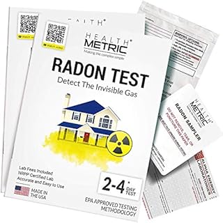 Radon Test Kit for Home - Easy to Use Charcoal Radon Gas Detector for Peace of Mind | 48-96h Short Term EPA Approved Radon Tester | Includes Lab Fees | Protect Yourself and Your Family | 2-Pack