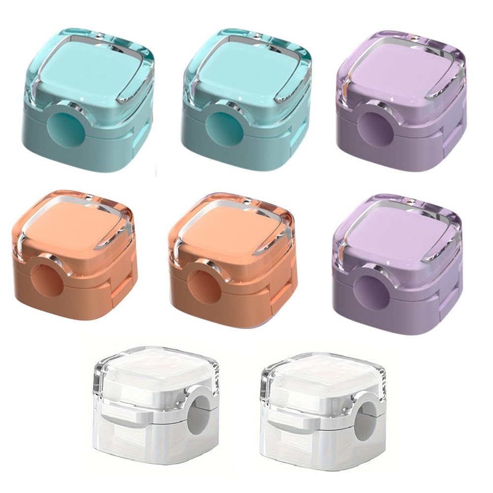 Littimoon 8Pack Magnetic Cable Clips,Adjustable Cord Holder for Under Desk Cable Management,Adhesive Charger Wire Organizer Keeper