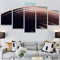 SIGNWIN 5 Panel Canvas Wall Art Modern Art Shapely Patterns Windows for Home Decorations Ready to Hang - 60