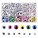 FEPITO 1600Pcs Occhietti Adesivi 0cchi Adesivi per Lavoretti Googly Eyes Autoadesivo per Bambole Giocattoli Fai-da-Te Artigianato Scrapbooking Decorazioni Dimensione assortita