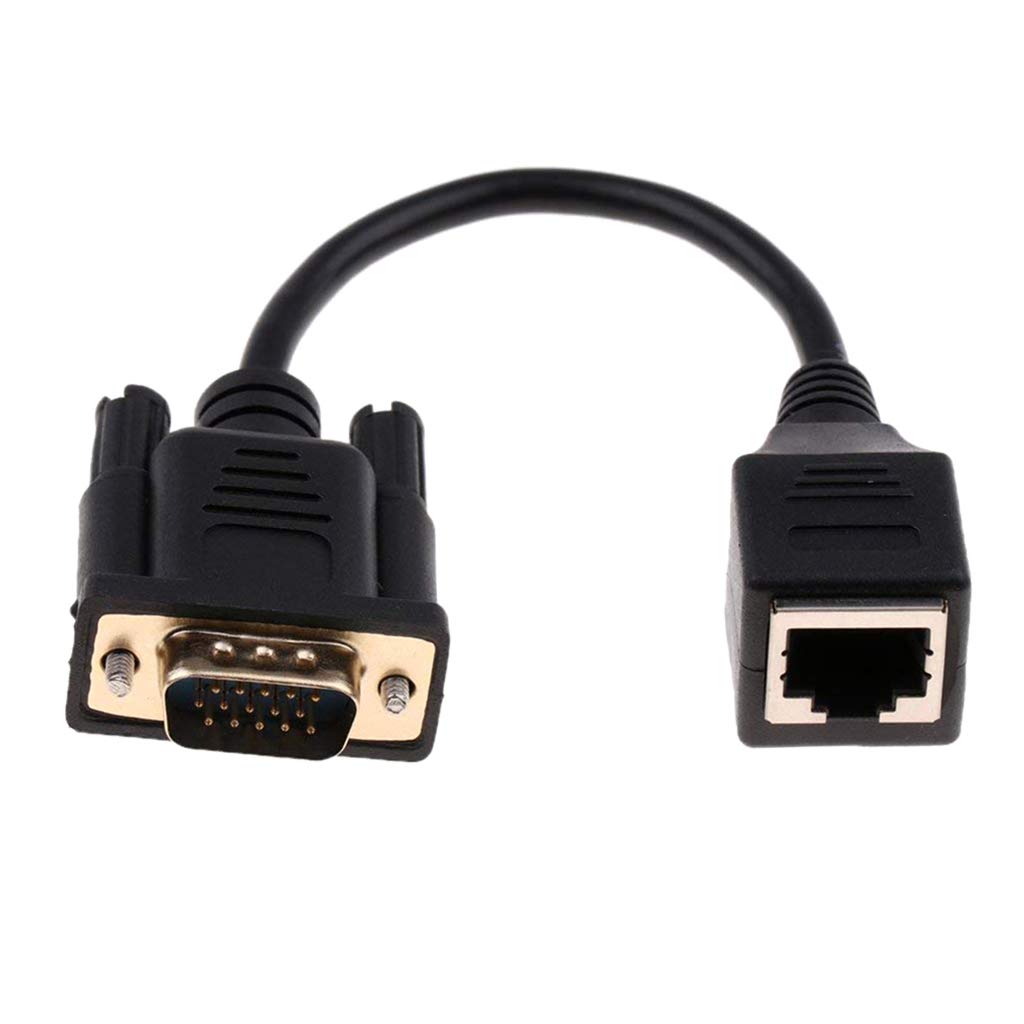 10 x VGA 15 pin maschio a RJ45, convertitore di rete, adattatore Ethernet