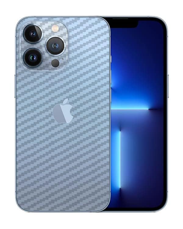 Image of Compatible with Apple iPhone 13 Pro Back Skin Sticker /Vinyl wrap /Protective Film Mobile Skin Carbon Fiber Transparent by Candeal Mizhan (only Back)