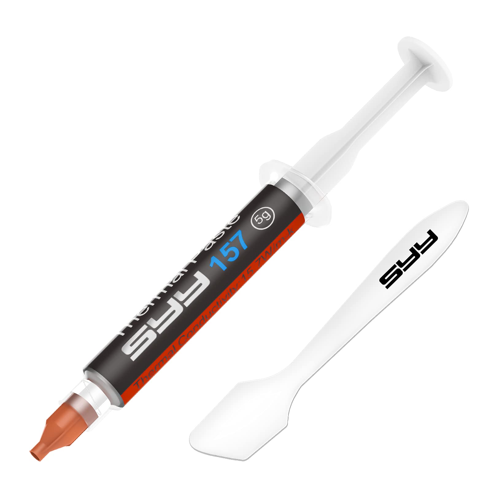 SYYThermal Paste, 5 Grams CPU Paste Thermal Compound Paste Heatsink for IC/Processor/CPU/All Coolers, 15.7W/m.k Carbon Based High Performance, Thermal Interface Material, CPU Thermal Paste
