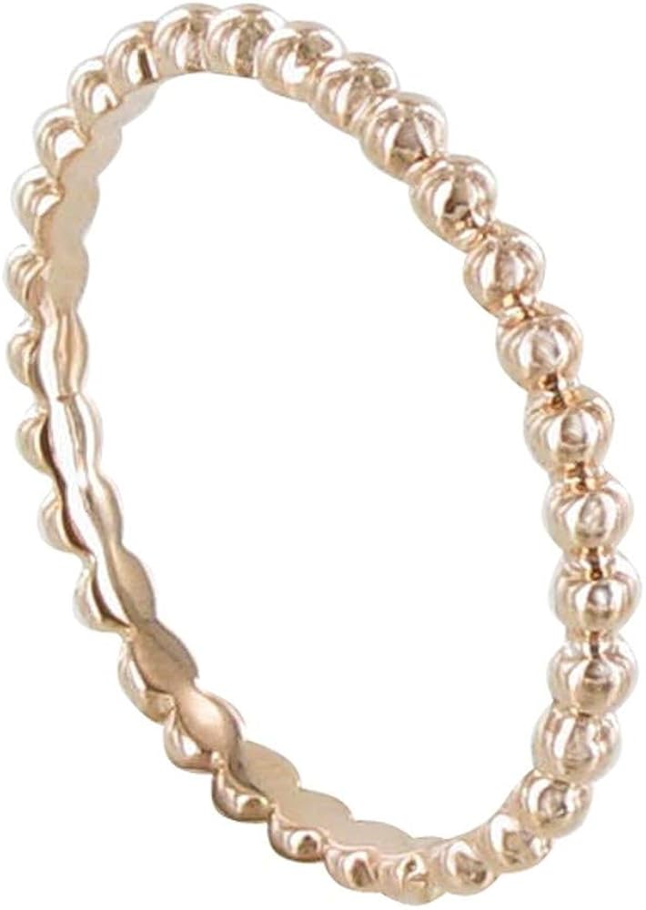 LES POULETTES BIJOUX - Pink Gold Plated Balls Ring - taille I 1/2