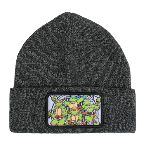 Bonnet TMNT gris chiné foncé idéal pour affronter le froid urbain au quotidien