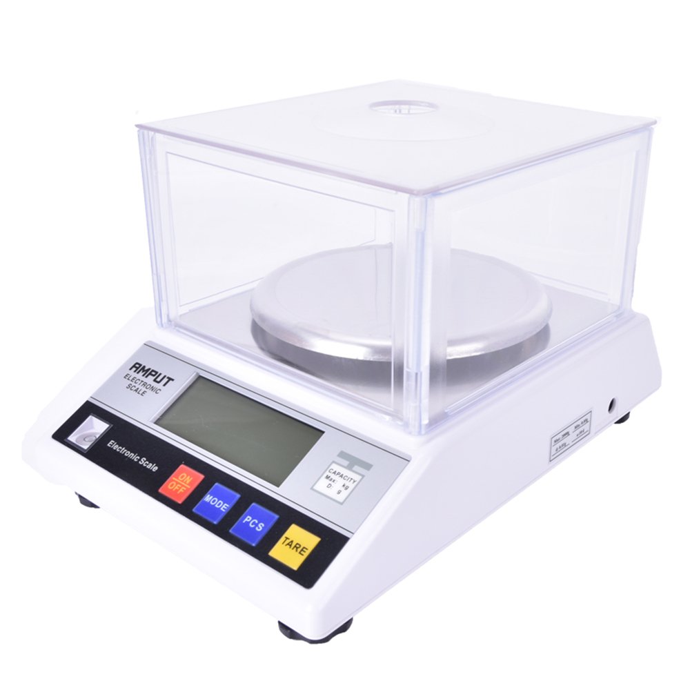 CGOLDENWALL - Bilancia elettronica da laboratorio, ad alta precisione, con funzione di conteggio, approvata CE, 0,01 g, 3000g, 1