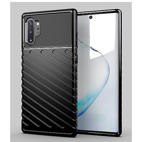 Image of amazon basics Shockproof Mobile Cover for Samsung Galaxy Note 10 Plus 4G (360 Degree Protection | Protective Design | Anti-Scratch Tough Slim TPU Case), Black