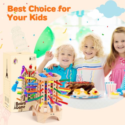 Montessori Wooden Board Game, juego de mesa educativo para niños miniatura 5