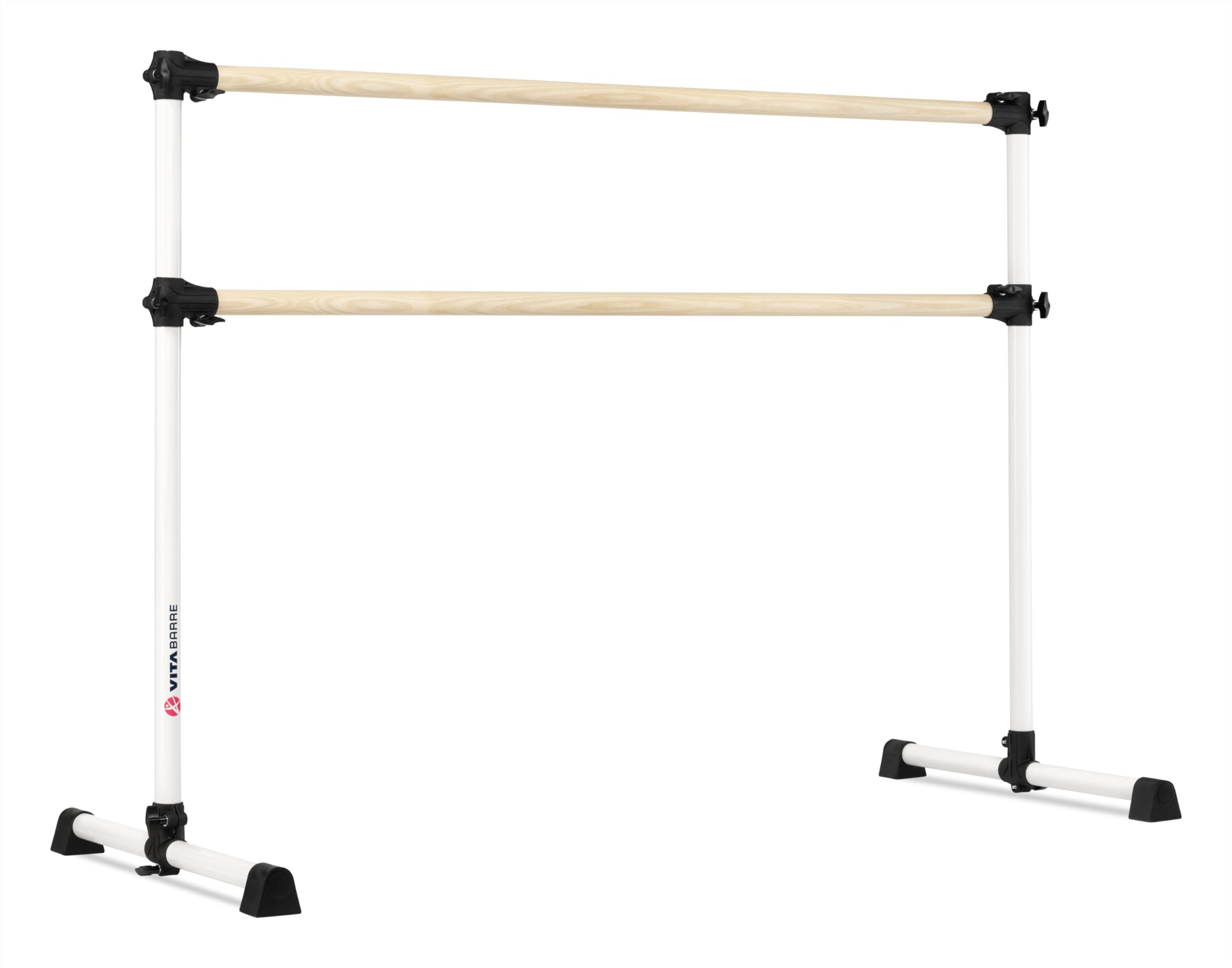 VITA Barre Portable Freestanding Double Ballet Barre, Prodigy, Wood | Adjustable Height, USA Made, Home or Gym Exercise Equipment for Kids & Adults | Dance, Fitness, Pilates