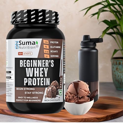 Image of Beginners Whey Protein Powder - 1Kg with Free Shaker | Sugar Free | Support Muscle Growth & Easy to Digest
