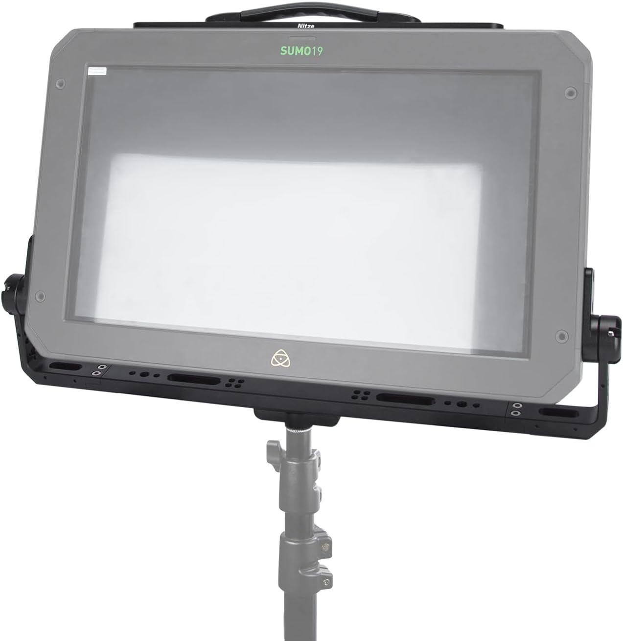 Nitze Monitor Stand Mount Yoke Set with Top Handle Compatible with Atomos Sumo 19/19SE for Tripod DSLR Rig