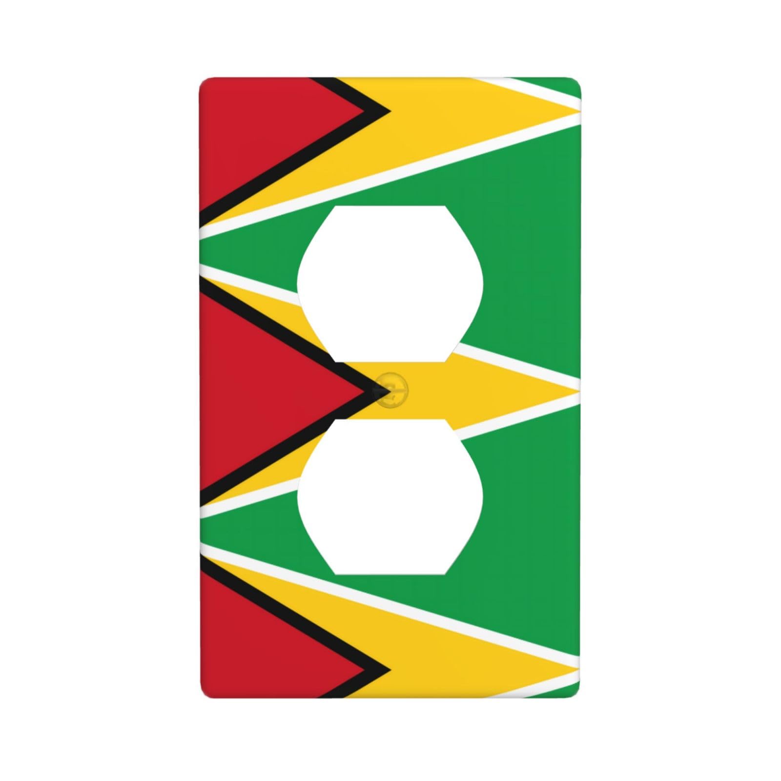 Flag of Guyana Unbreakable Polycarbonate Switch Plate-1 Gang Screwless Wall Plate for Home Office