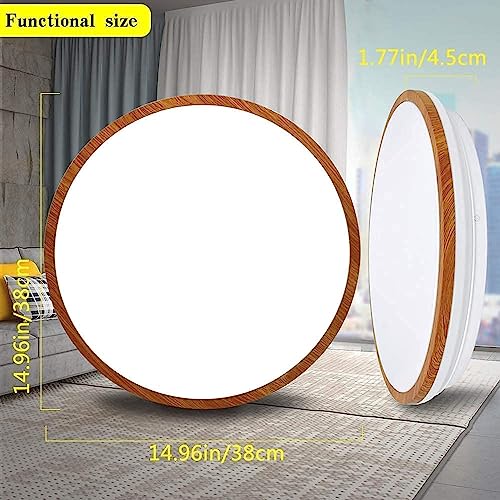 Depuley Led Flush Mount Ceiling Light, 35W Dimmable Round Ceiling Light Fixture With Remote, Close To Ceiling Light Fixtures For Living Room, Bedroom, Dining Room, 3-Light Color Changeable, Timing #TOP3