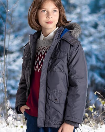 Image of BOBOYOYO Boys Sweaters 100% Cotton Cable Knit Kids Sweater Striped Pullover