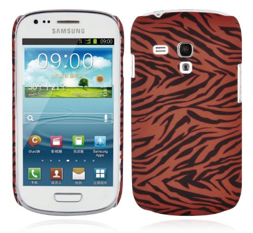 cadorabo - Hard Case Back Cover for Samsung Galaxy S3 MINI (I8190) – Bumper Protection Skin Design: BROWN TIGER