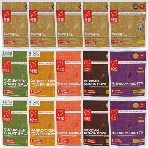 GOOD TO-GO Vegan 5-Day Emergency Food Supply Kit | Survival Food, Easy to Prepare | Just Add Water Camping & Backpacking Meals | Good To-Go Dehydrated Meals Taste Better Than Freeze Dried MRE