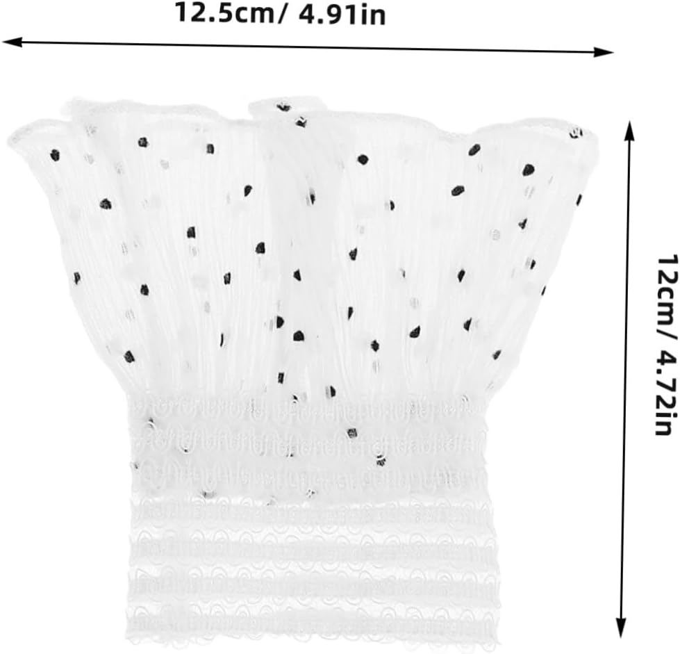 VALICLUD Lightweight Elastic Cuffs Sleeves Lace Arm Covers for Bridal Clown Costume Party