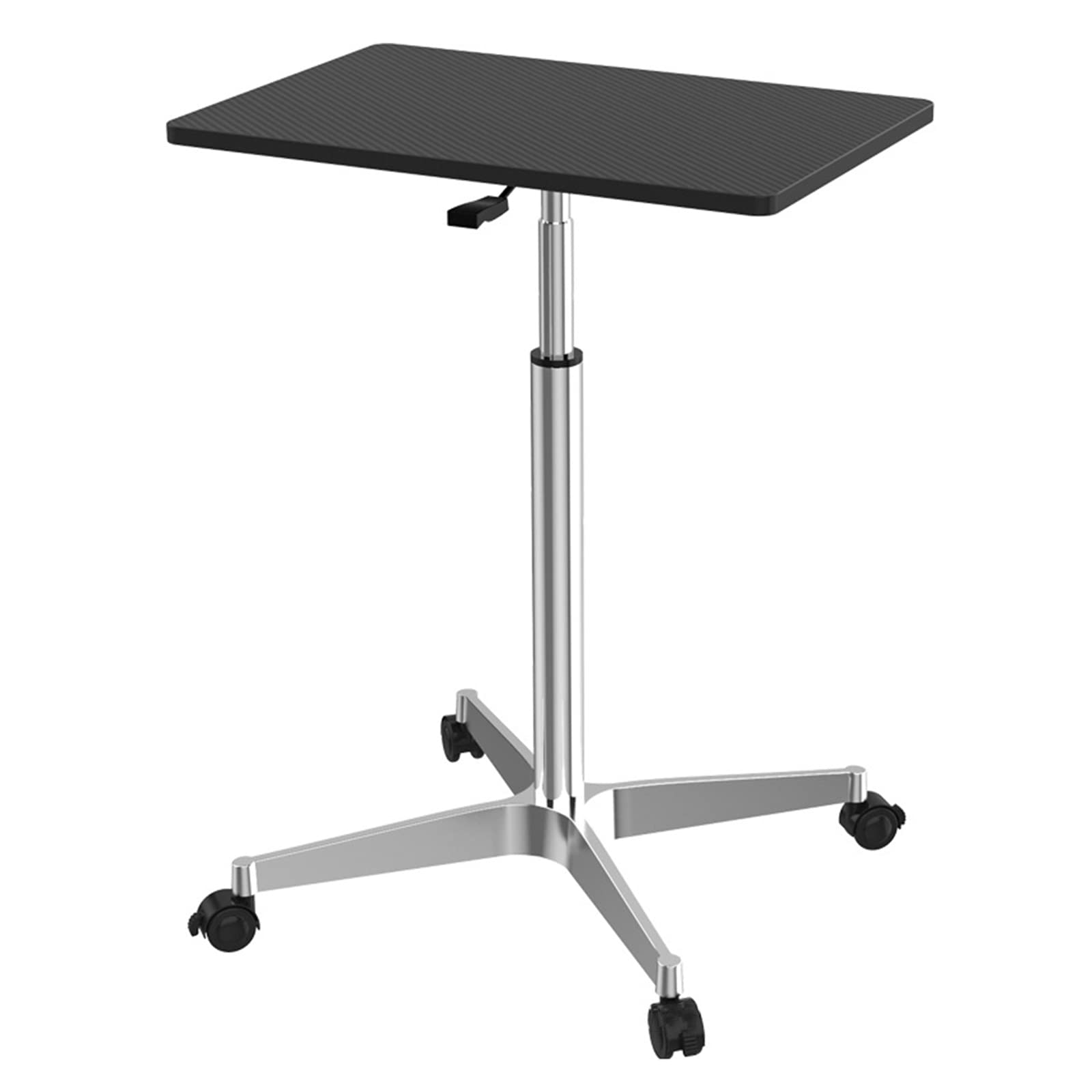 ASerZenith Small Standing Desk, Mobile Laptop Desk Adjustable Height 27.5-41 Inch, Rolling Desk Cart With Wheels, Workstation Table,A