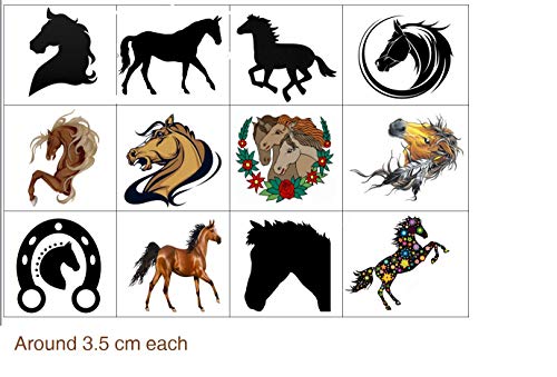 Nagelaufkleber Vinyl, Motiv Pferd, Schwarz – Bild 6