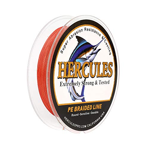 Hercules Super Strong 100M 109 Yards Braided Fishing Line 100 LB Test for Saltwater Freshwater PE Braid Fish Lines 4 Strands