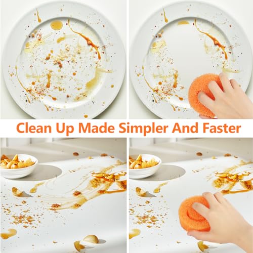 Image of Kitchen Sponges (6 PCS) - Scratch-Free Multipurpose Dish Sponges for Kitchen, Bathroom - BPA Free & Made with Polymer Foam - Temperature Controlled Kitchen Sponge for Dishes, Odor Resistant Scrubber