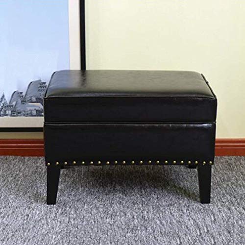 Banc à chaussures et ottoman carré noir pour votre entrée - 5