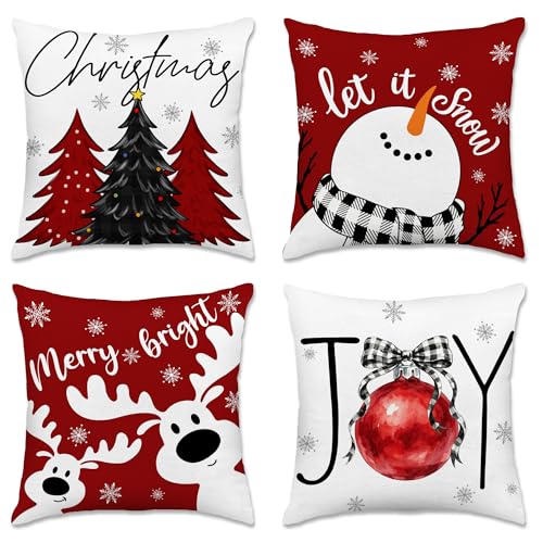 pinata Christmas Pillow Covers 18x18 Set of 4, Christmas Decor