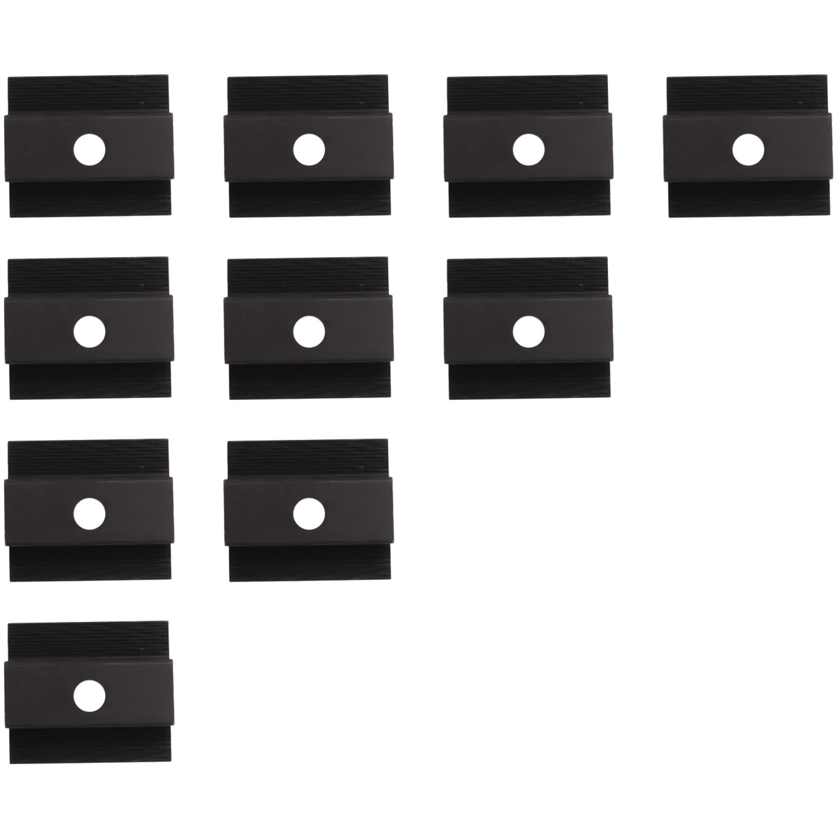 50 solari fotovoltaici a morsetto centrale, nero, morsetto modulo per tutte le altezze del telaio, supporto per solari per tetto solari