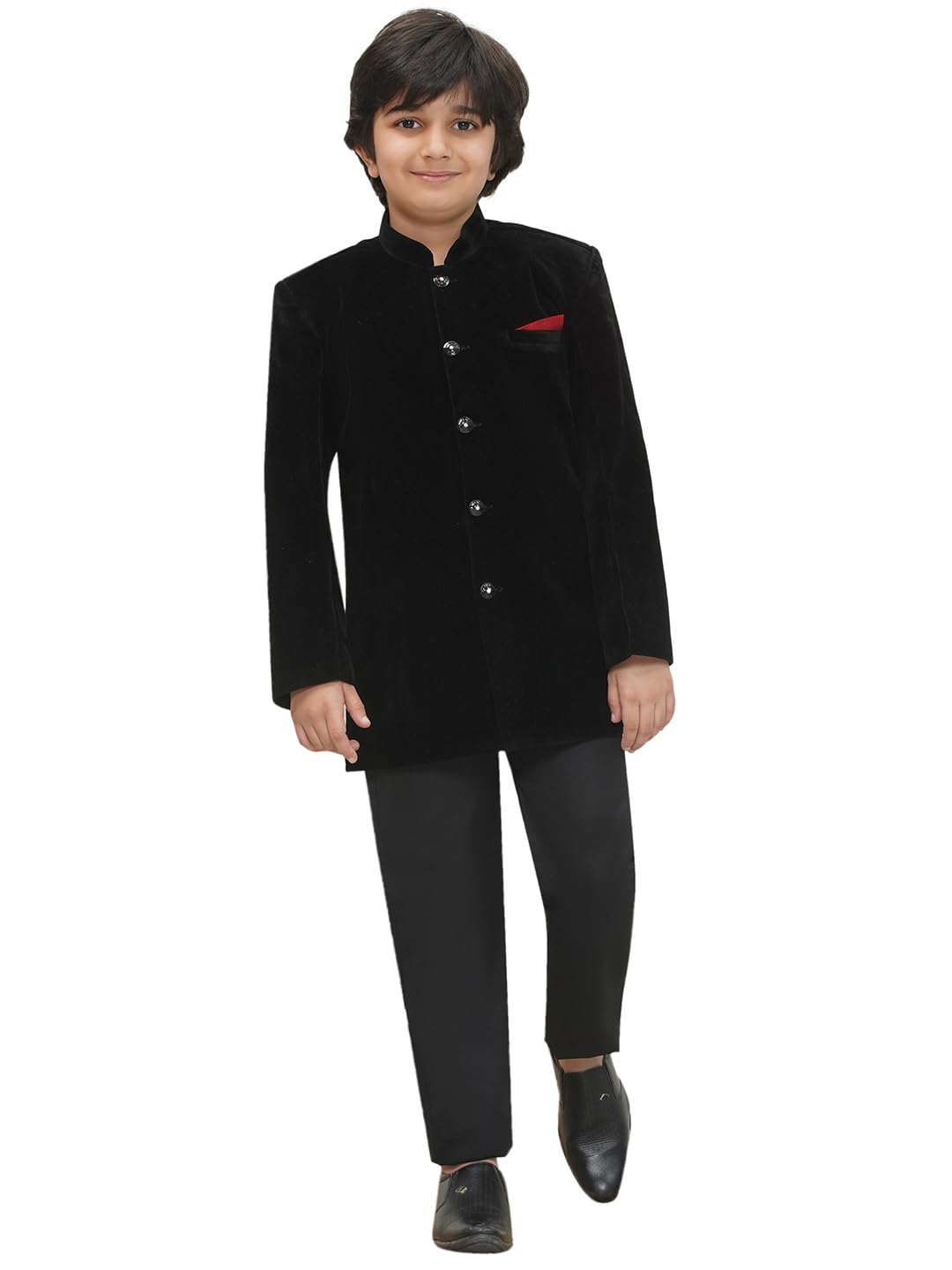 AJ DEZINES Velvet Sherwani Set for Boys | Kids Ethnic Wear | Traditional & Party Outfit Sherwani for Weddings Festivals & Special Occasions | Stylish Sherwani Set for Kids Boys | Regular Fit