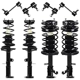 KUIPERAUTO Front and Rear Struts Shocks Kit Compatible for 1993-2002 Toyota Corolla 1998-2002 Chevy Prizm 1993-1997 Geo Prizm 8PCS with Coil Spring Sway Bar End Links