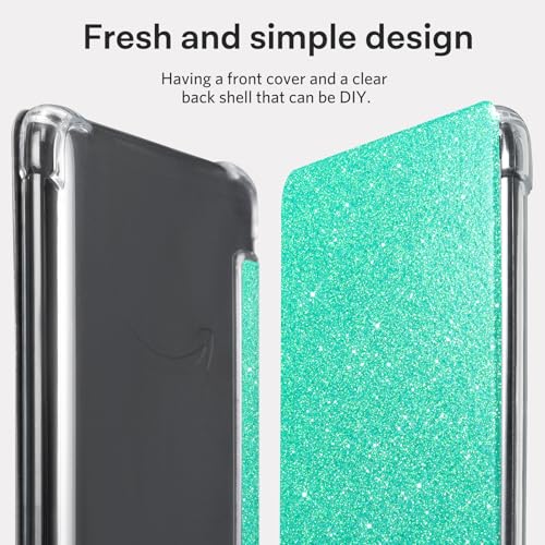 Image of CoBak Case for 7 inch Ereader 2024 - New PU Leather Cover and Clear Soft Silicone Back Cover with Auto Sleep Wake Feature