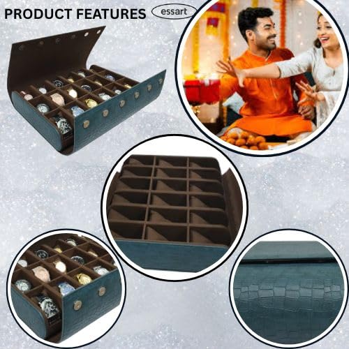 Image of essart 18-Slot Watch Roll Case - Premium Travel Organizer for Watch Collectors, PU Leather Luxury Storage, Portable & Scratch-Resistant