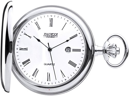 Montre de gousset quartz et calendrier en chrome pour un cadeau idéal