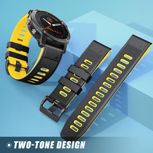Bracelet silicone 22mm PURYN robuste pour remplacer fixation Fenix 6 7 8 - 5