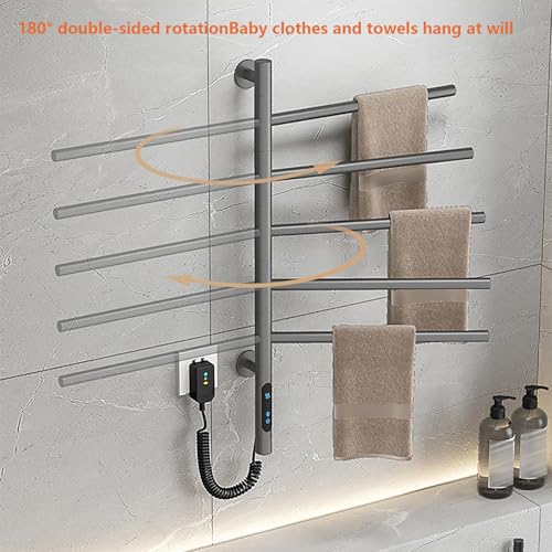 Porte-serviettes chauffant à température constante et écran LED - 7