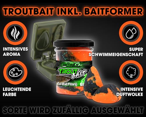 Foto von Angel-Berger Doppel Baitformer 2 in 1 Forellenteigformer mit Forellenteig Troutbait Forellenköder