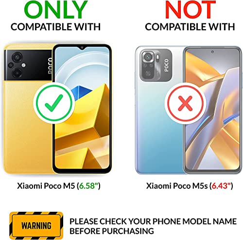 PIXFAB For Xiaomi Poco M5 Leather Phone Case, Magnetic Closure Full Protection Book Folio Design - Image 2