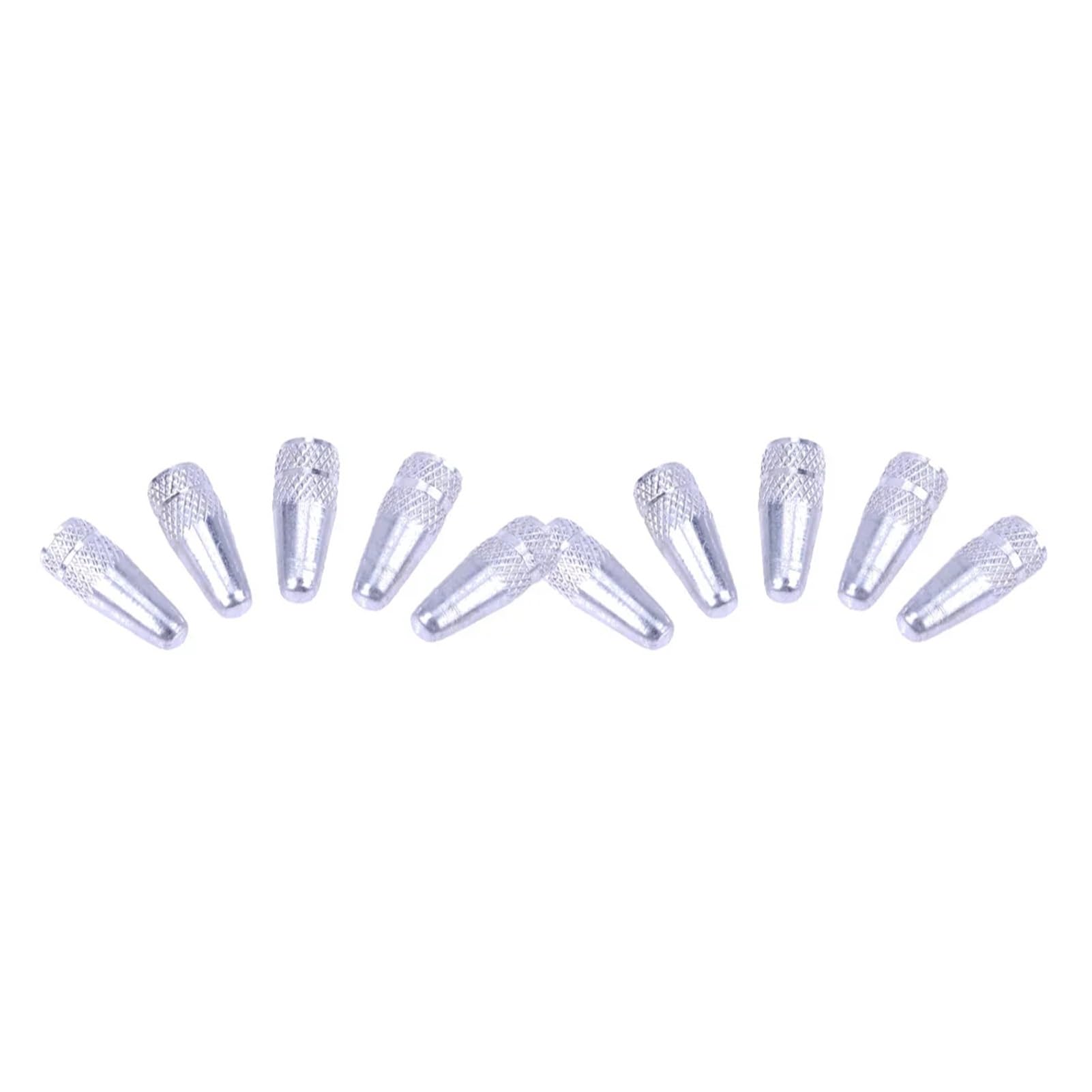 Dymkie 10Pcs Silver 5/10Pcs Bicycle Tire Valve Cap Aluminum High Pressure Caps For Presta Valves Colorful Bike Tyre Cap Mtb Bike(10Pcs Silver)