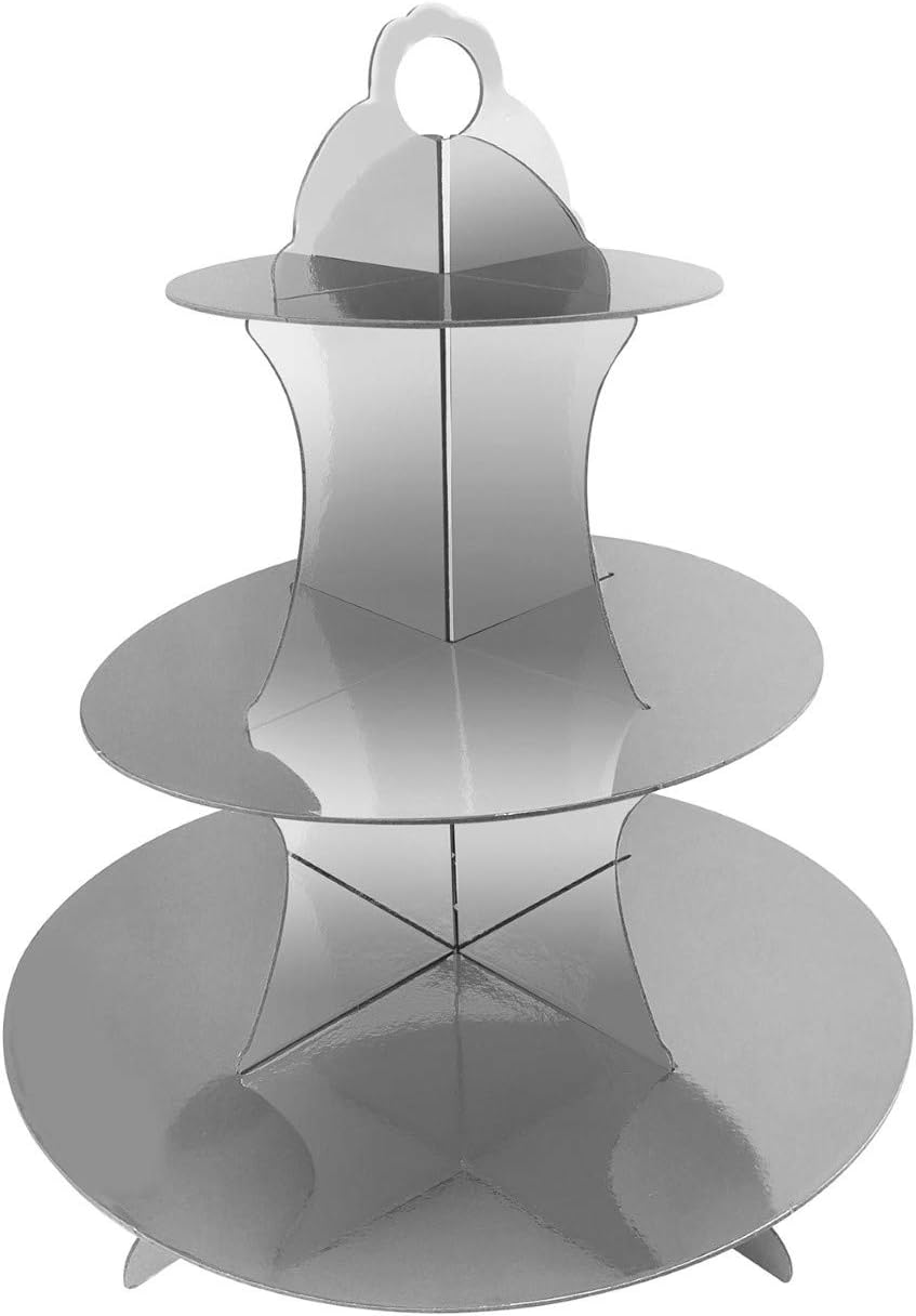3Tier Round Cardboard Cupcake Stand (12" W x 13.5" H