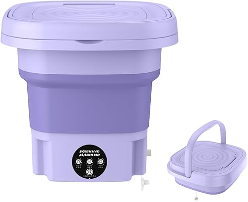 Mini lavadora plegable, secadora de gran capacidad portátil de 8 litros. La limpieza profunda de ropa interior, ropa de bebé y otras prendas