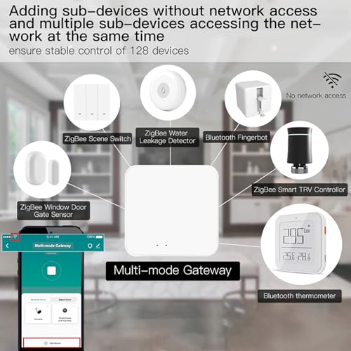 Smart Multi-Mode Gateway: ZigBee 3.0 & Bluetooth & Mesh Hub, App Remote Control, Intelligent Bridge Wireless Smart Home Gateway Voice Control via Alexa/Google Home (ONLY Surpport Tuya Smart Devices) - Image 6