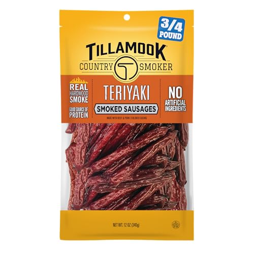 Tillamook Country Smoker Real Hardwood Smoked Sausages, Teriyaki, 12 Ounce