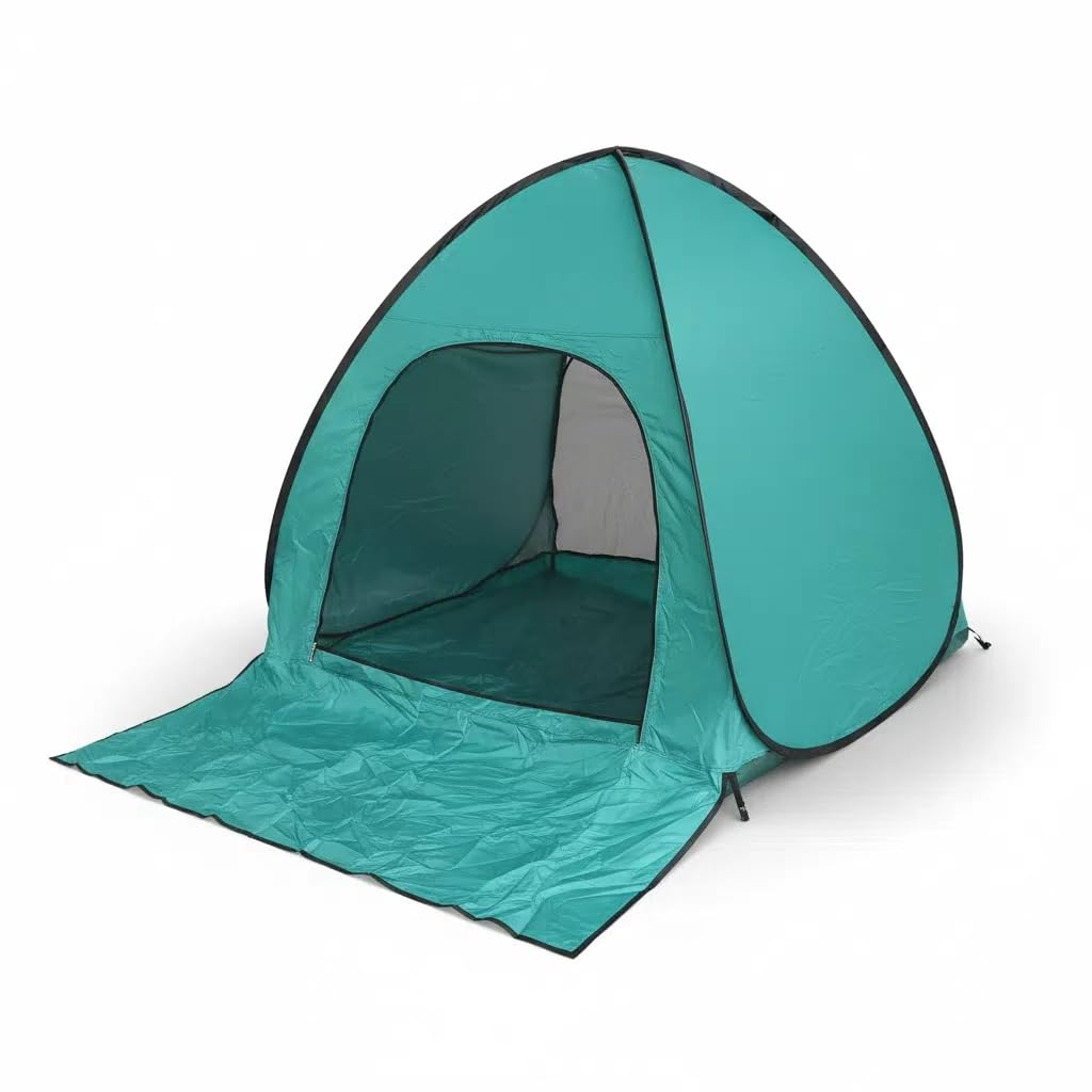Tenda Da Campeggio per 2-3 Persone, Tenda Da Sole Spiaggia Portatile, Apertura Rapida, Leggero, Parasole, Impermeabile, Accessori Campeggio per Escursionismo, Viaggi, Attività All'aperto