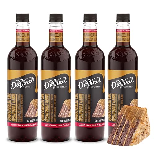 Image of DaVinci Gourmet Classic German Chocolate Cake Syrup, 25.4 Fluid Ounces (Pack of 4)