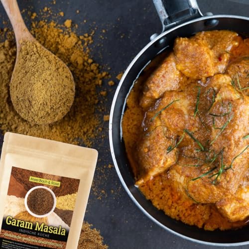 Garam Masala, indische Gewürzmischung, 250g gemahlenes Masala Gewürz, aromatisches Gewürz für die indische Küche, vielfältig einsetzbar, in Deutschland von Hand abgefüllt