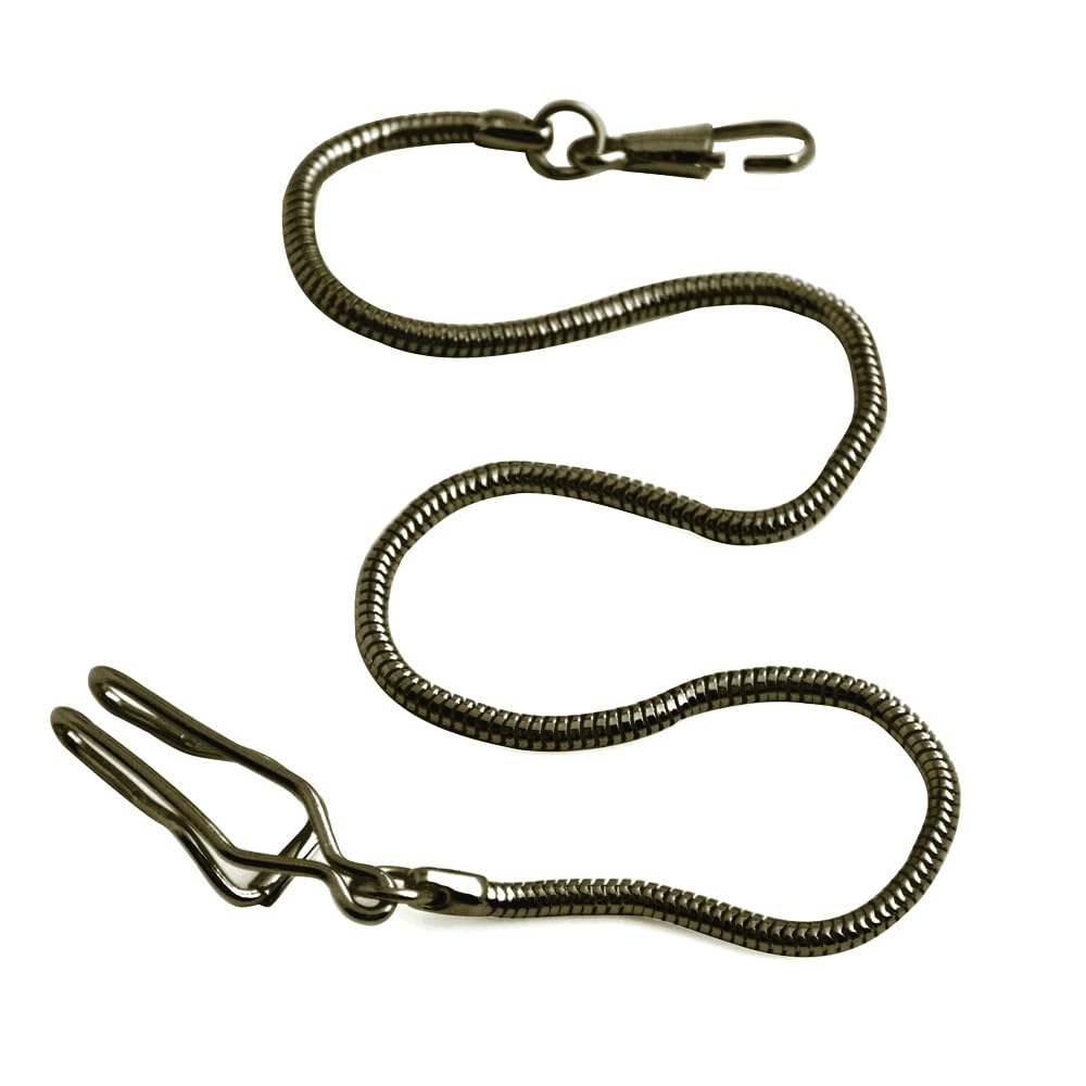 BOSHIYA Chaîne de Montre de Poche Vintage en métal Albert pour Homme - Chaîne - Accessoire - Couleur : Or/Argent/Noir/Bronze