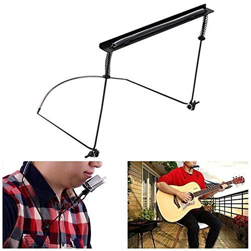 Harmonica Stand, Rubber Neck Brace Harmonica Stand, Adjustable Harmonica Neck Stand, for 24 Hole Professional Playing Harmonica, Harmonica Lovers(24 hole black) - Image 3